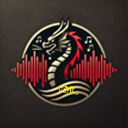 Verrücktes- Drachen- Radio Sender-Logo