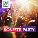 Radio Regenbogen Konfetti-Party Sender-Logo